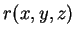 $ r(x,y,z)$