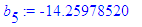 b[5] := -14.25978520