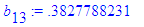 b[13] := .3827788231