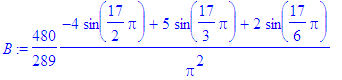 B := 480/289*(-4*sin(17/2*Pi)+5*sin(17/3*Pi)+2*sin(...