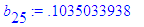 b[25] := .1035033938