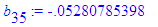 b[35] := -.5280785398e-1