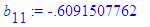b[11] := -.6091507762