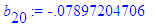 b[20] := -.7897204706e-1