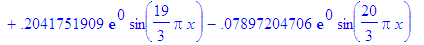 ser := 73.70724392*exp(0)*sin(1/3*Pi*x)-7.897204706...