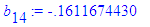 b[14] := -.1611674430