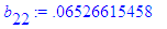 b[22] := .6526615458e-1