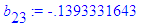 b[23] := -.1393331643